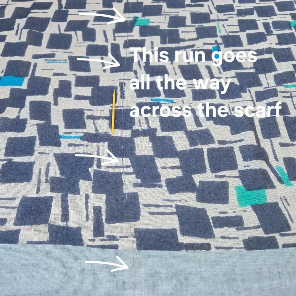 Kinross Silk Cashmere Scarf Blue Squares